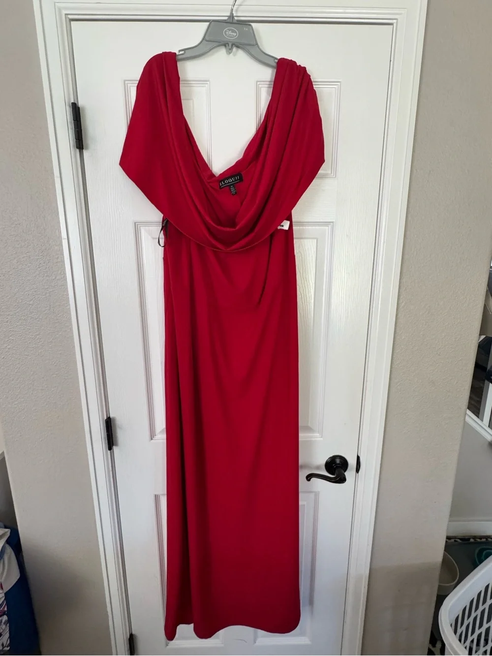 Eloquii Off The Shoulder Maxi Dress Red Size 24 New with Tags - Picture 4 of 12